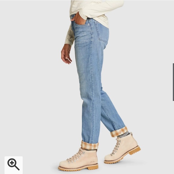 Eddie Bauer Women's Boyfriend Flannel-Lined Jeans - Picture 2 of 6